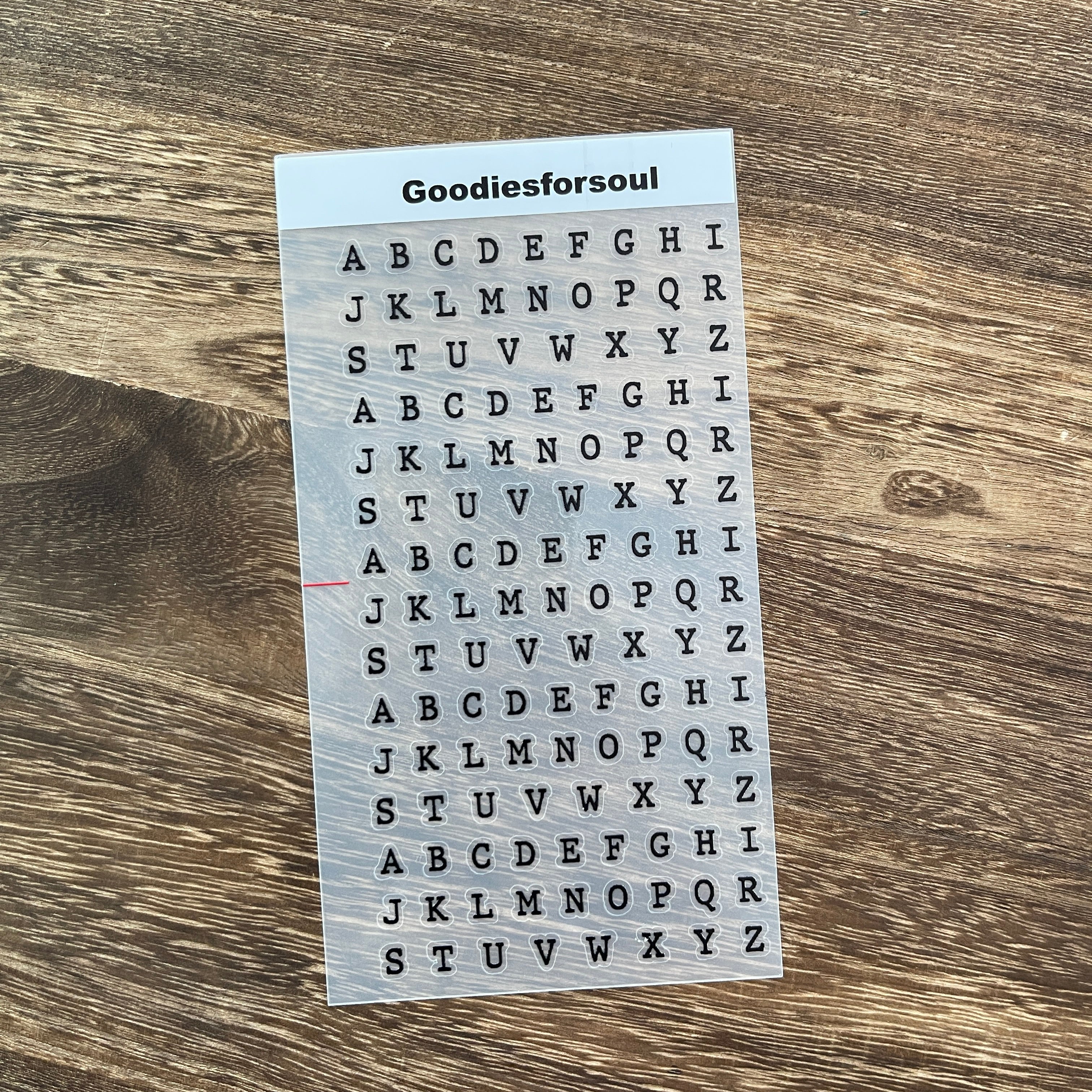 3D Letter stickers *can be stored in A6 binder