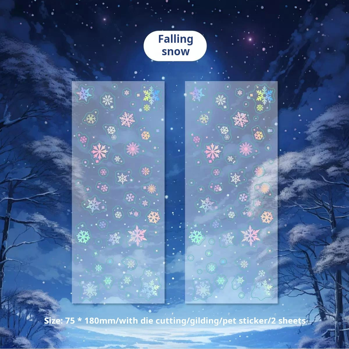 0603 Small decorations precut PET sticker -2Pcs each pack