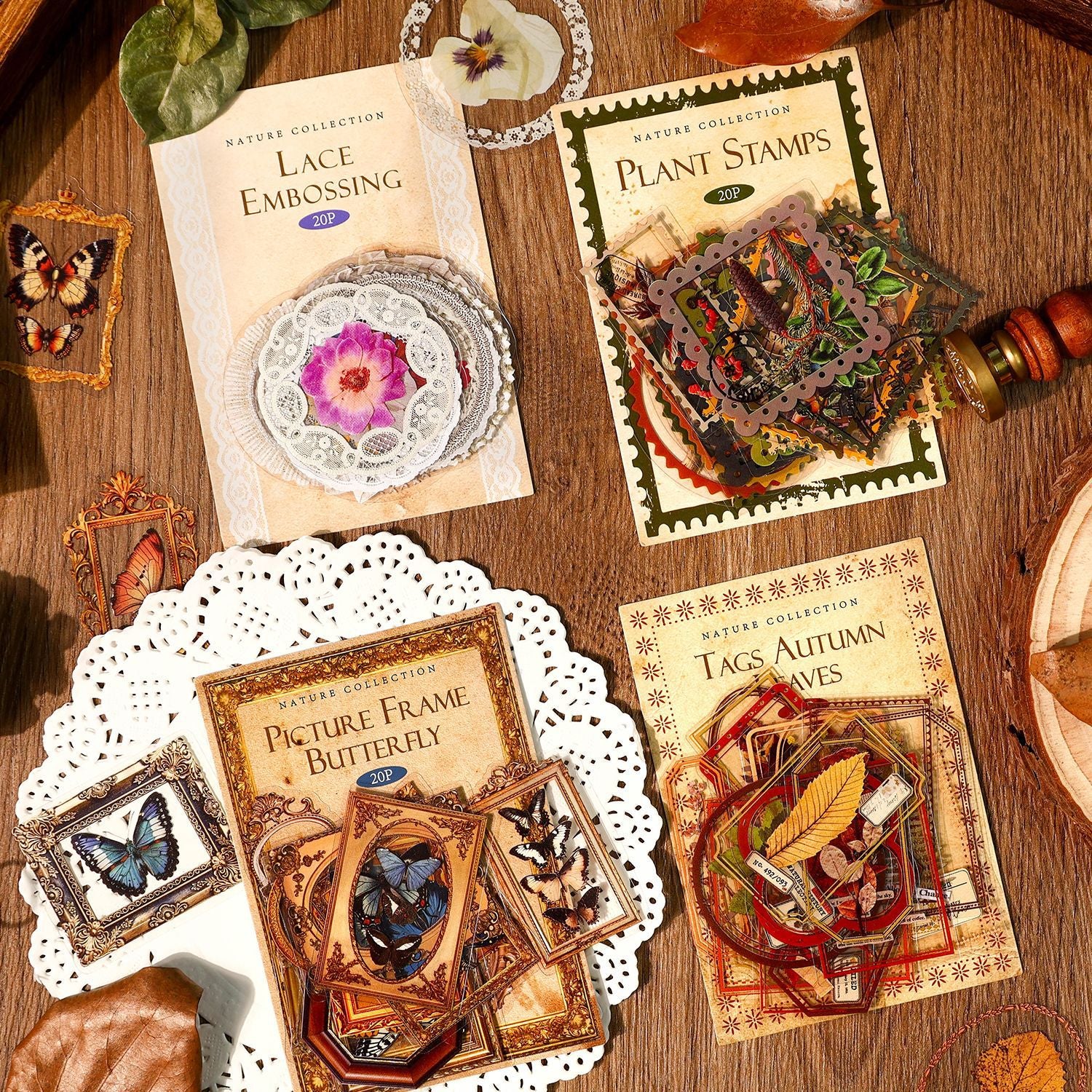 0418 Nature Collection Series Sticker -20Pcs each pack