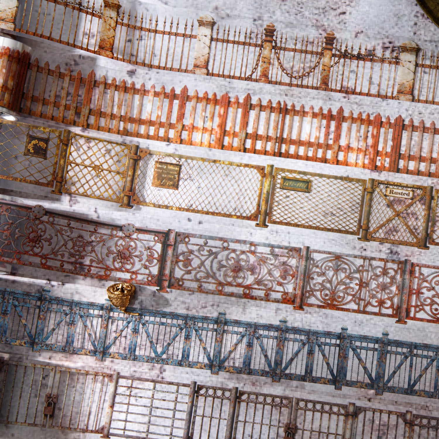 1127 Rusty fence PET Tape -5cm*2m