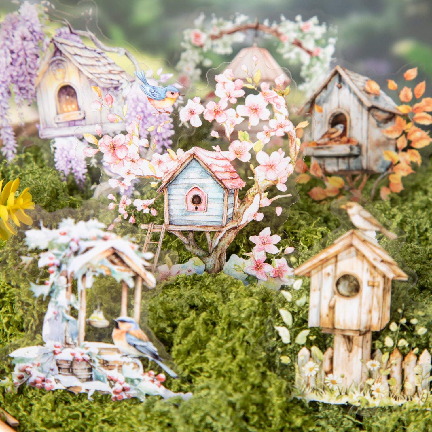 0618 Little Bird's Flower House PET Sticker -10Pcs each pack
