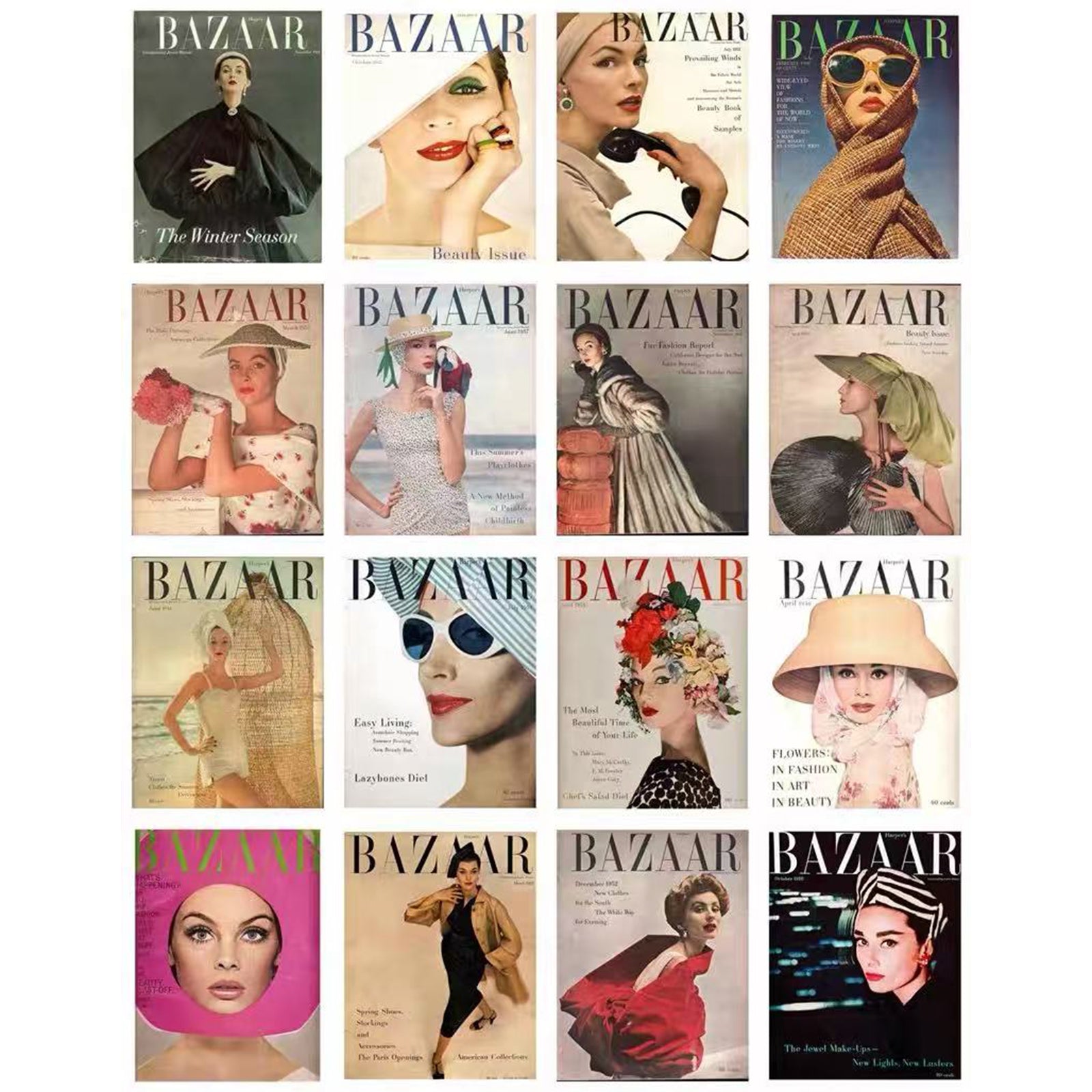 16 Vintage Cover Magazines solid sticker