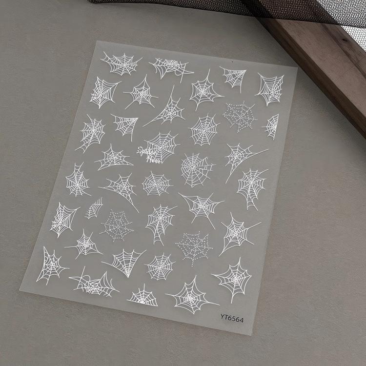 M266- Spider web Embossed Mini sticker 1 Pcs