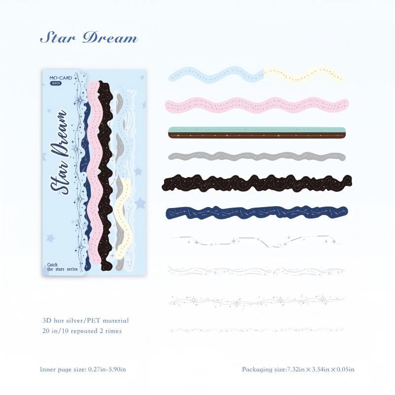 1115 Catch the stars PET sticker -20Pcs each pack