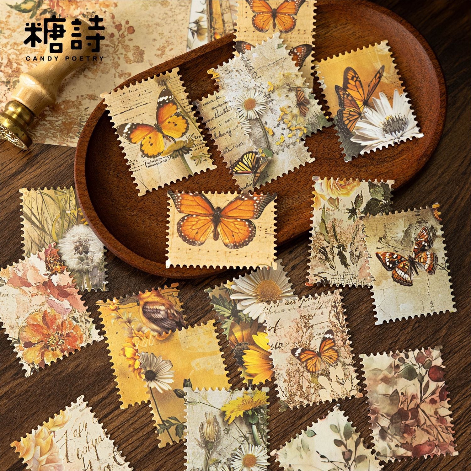 0313 Flower notes past events Series Paper -30Pcs each pack