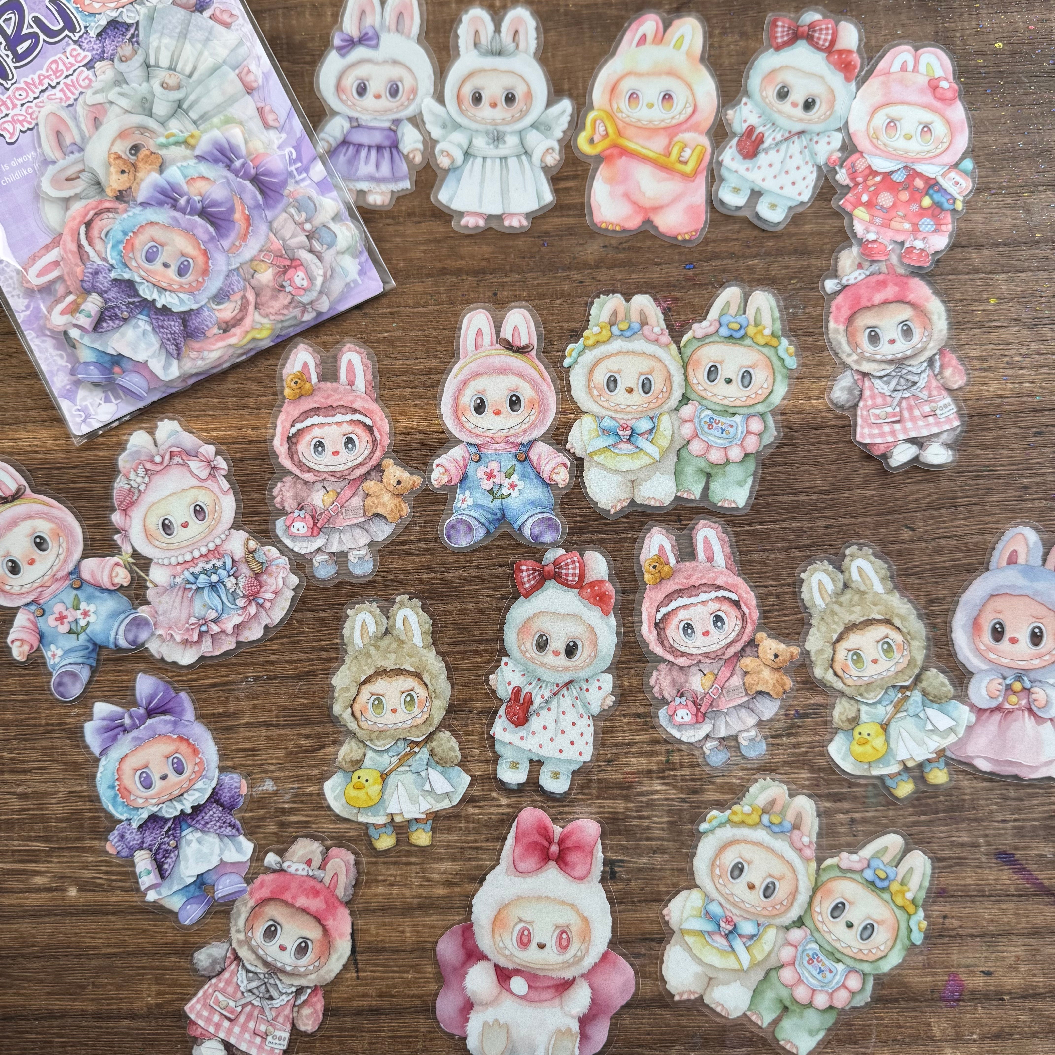 0804 Labubu PET sticker 30pcs 1pack