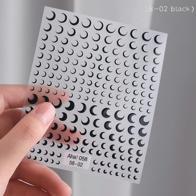 1120 M261- Moon Embossed Mini sticker 1 Pcs