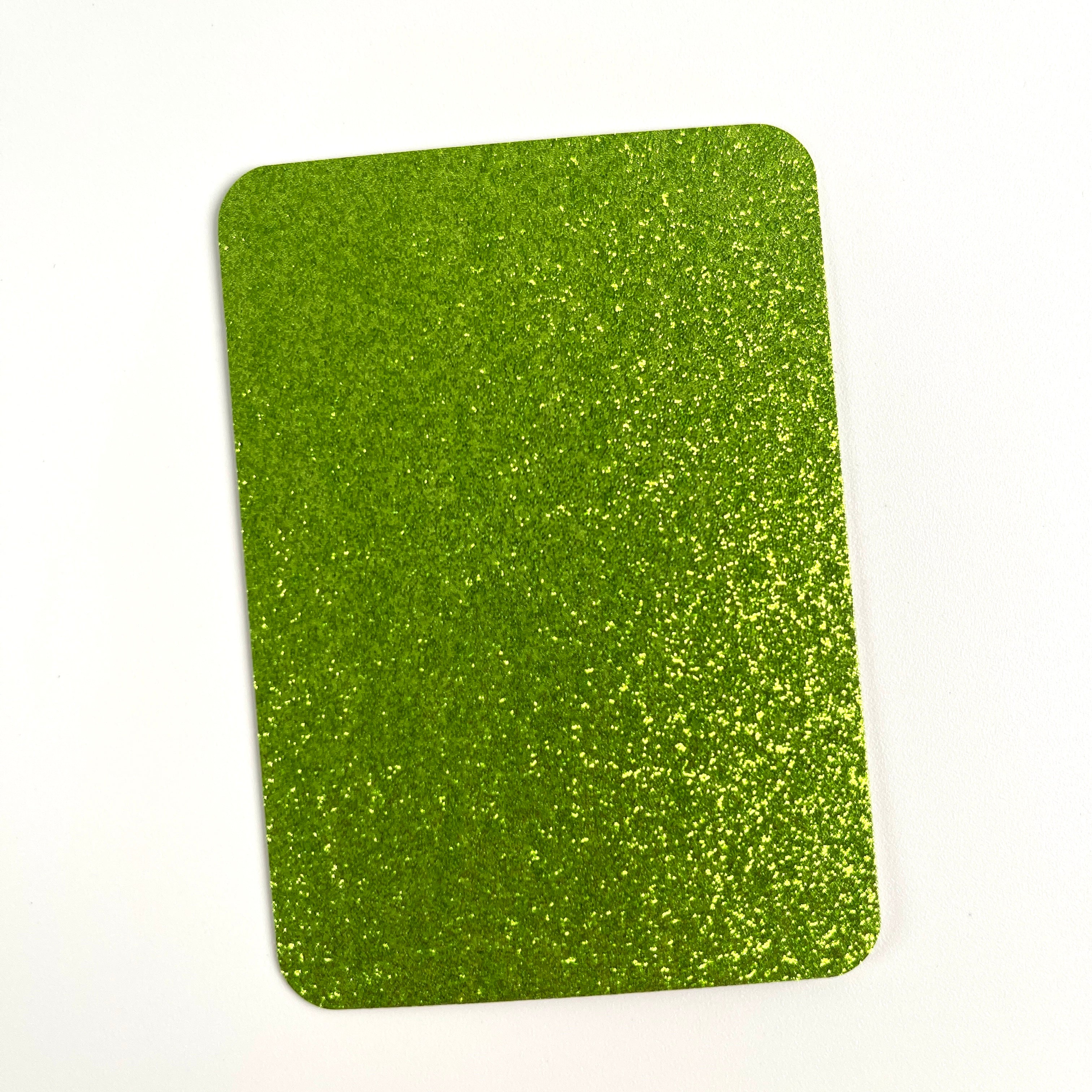 24 Colors Glitter ATC Blanks, Pre-Cut Artist Trading Cards 2.5x3.5 Inches, Rounded Corners Glitter Cardstock Base for Mixed Media, Scrapbooking, Art Swaps