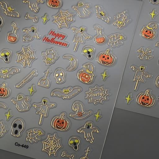 M352- Spider Web Halloween Embossed Mini sticker 1 Pcs