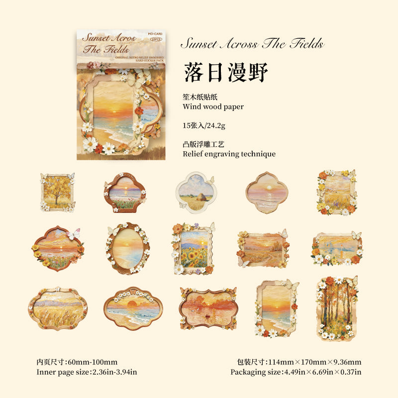 Monet Frame Cardstock Stickers -15Pcs each pack