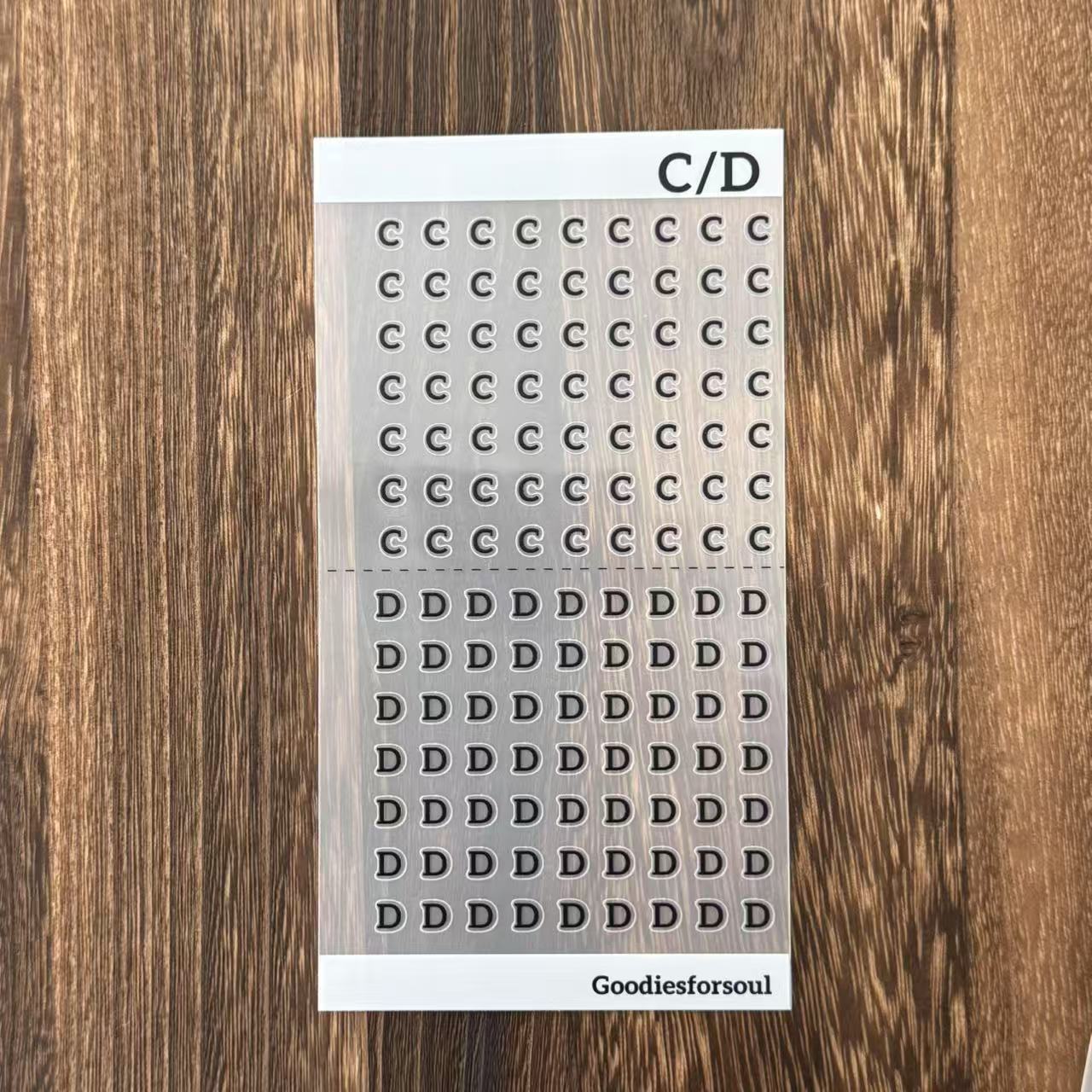 Letter PET stickers *can be stored in A6 binder