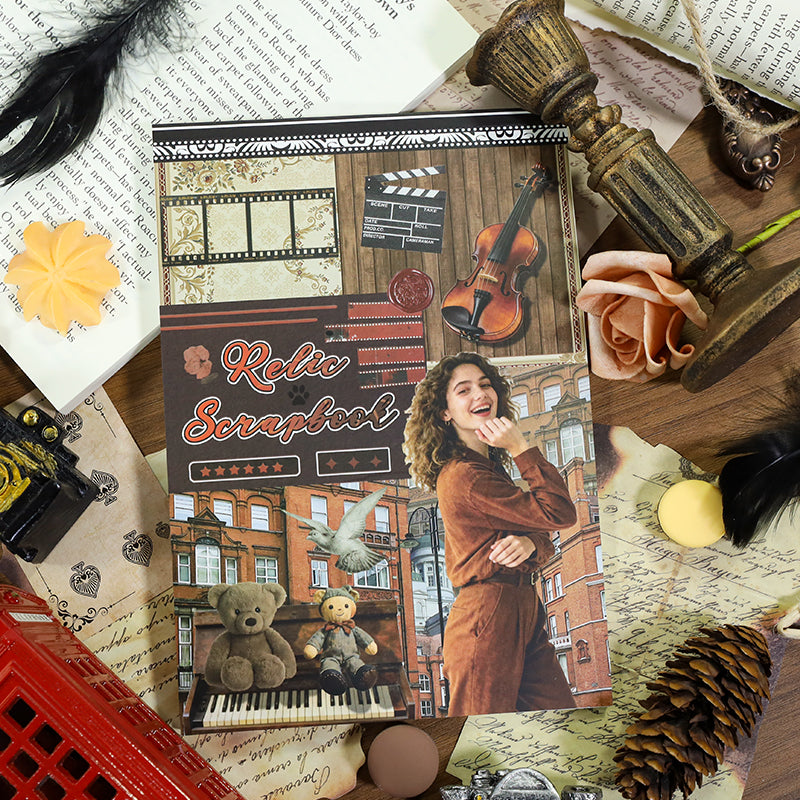 260110 S-1590 Relic Scrapbook Sticker Book -20Pcs each pack