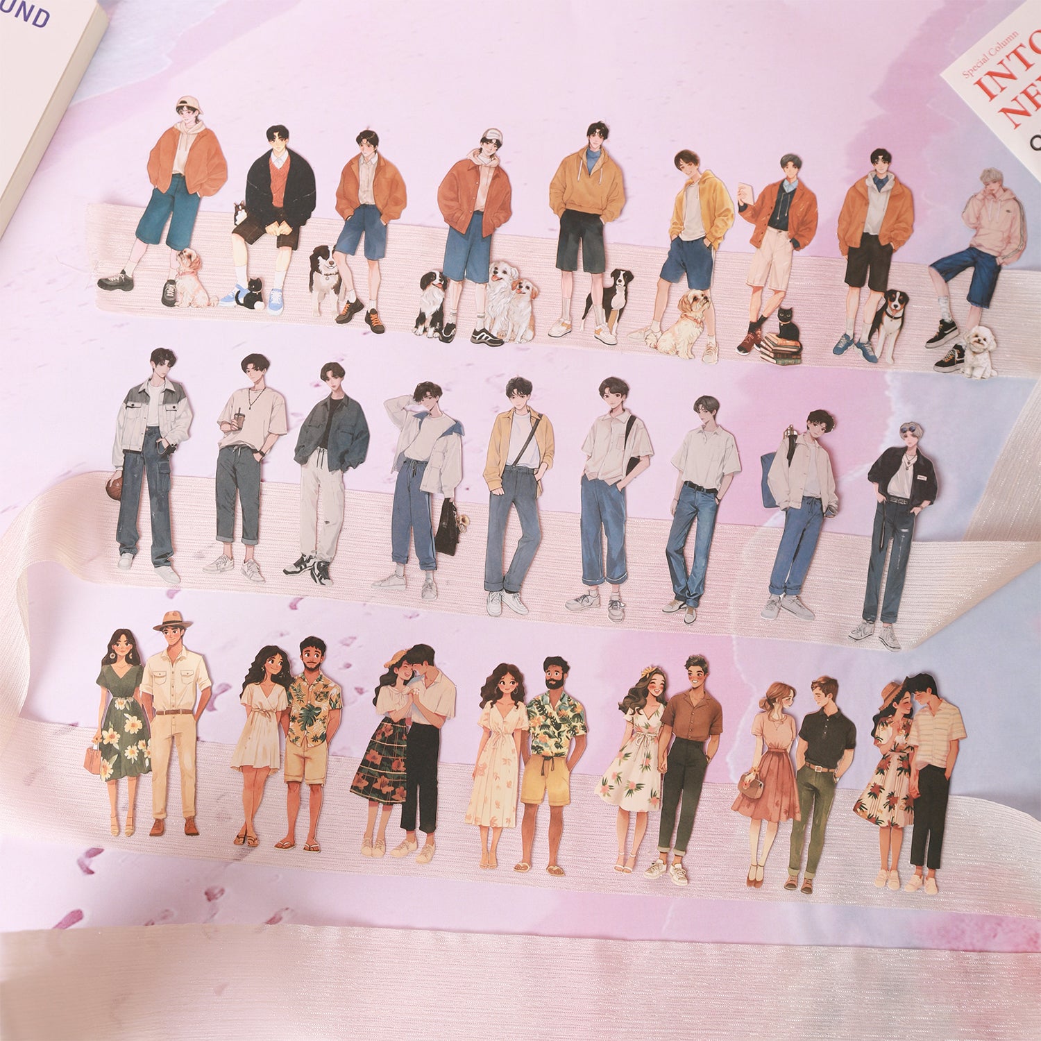 0803 Boys Solid Sticker -20Pcs each pack