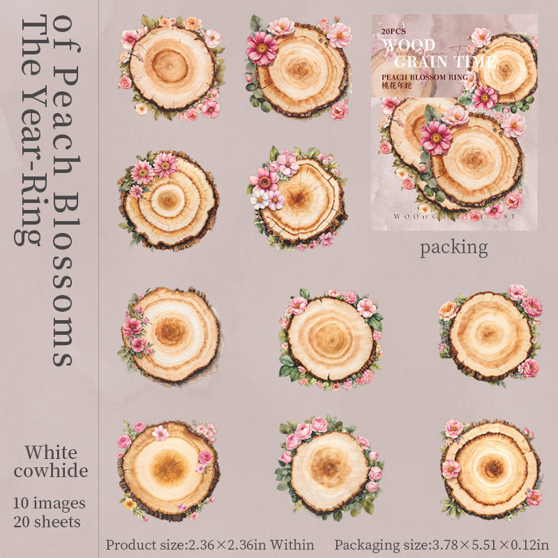 0629 Wooden stake Solid sticker -20Pcs each pack