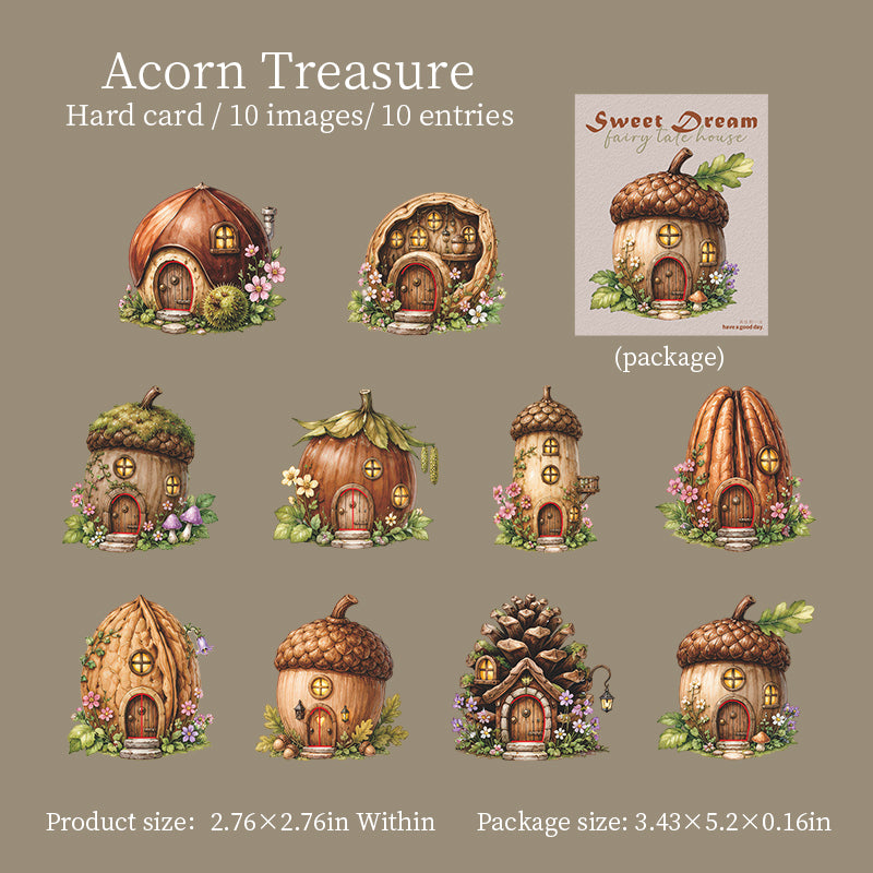 Sweet Dream Fairy Tale House PET Stickers -10Pcs each pack