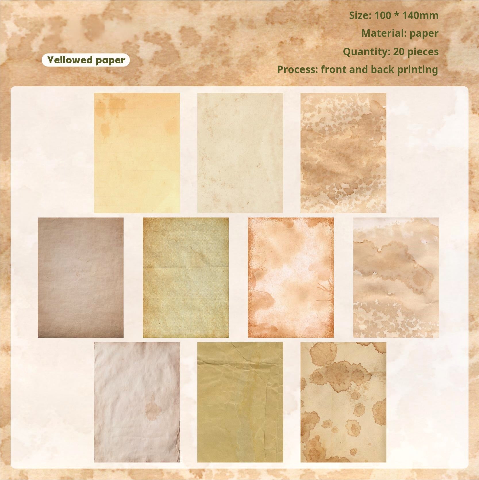 0918 Vintage paper -20Pcs each pack