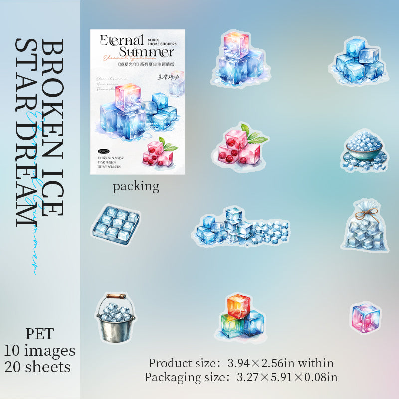 0610 Summer PET sticker -20Pcs each pack
