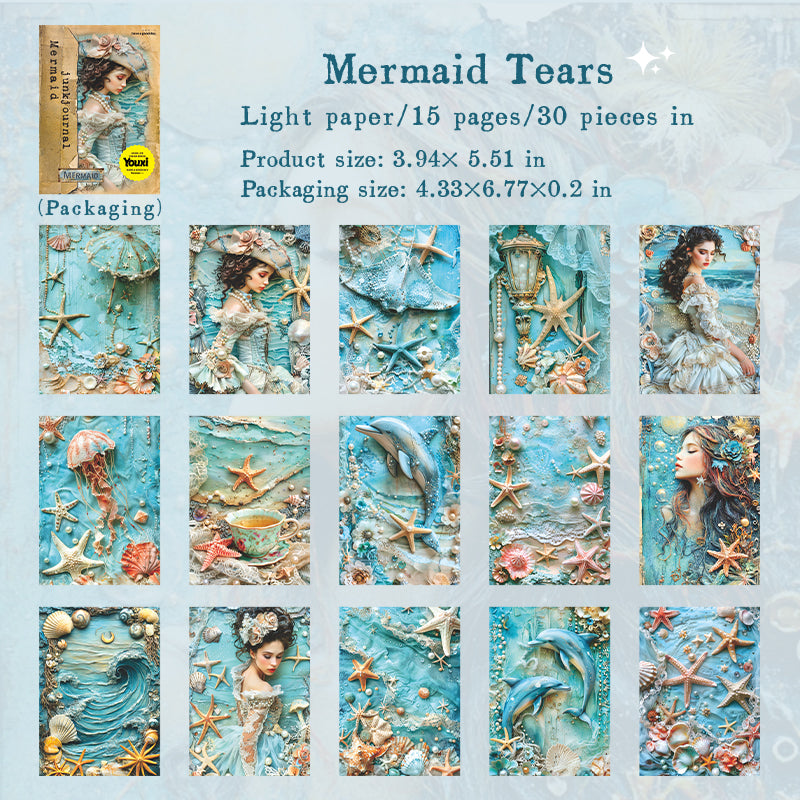 0617 Mermaid Diary paper -30Pcs each pack