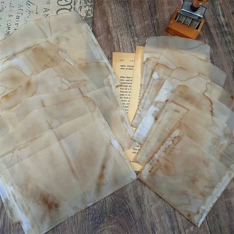 Hand-dyed Vellum Paper Envelopes -5Pcs each pack