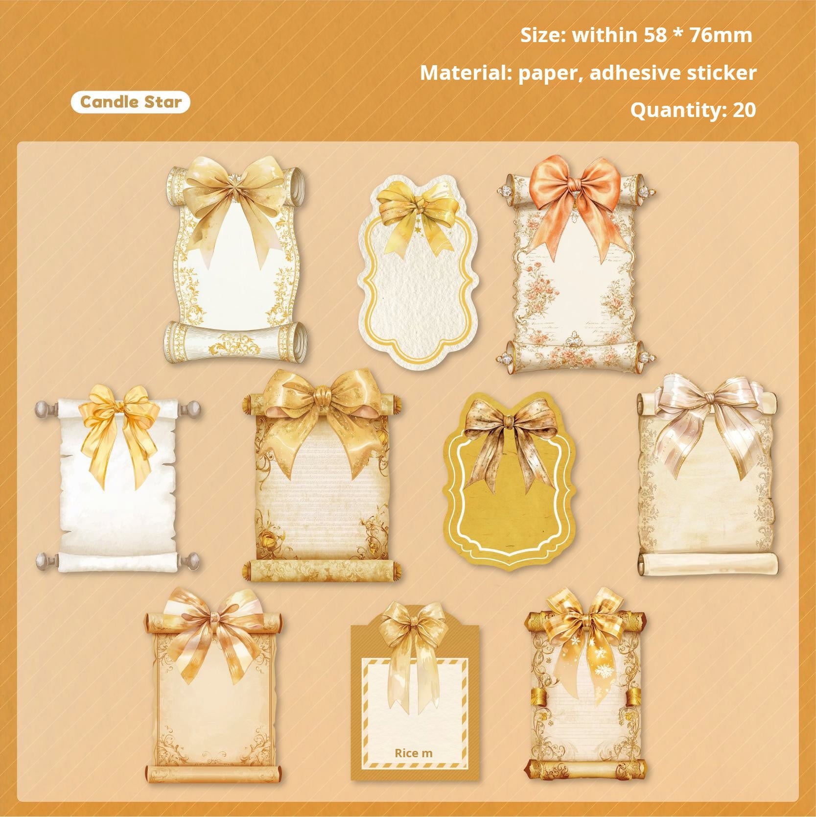 0918 Holiday notes Sticker -15Pcs each pack
