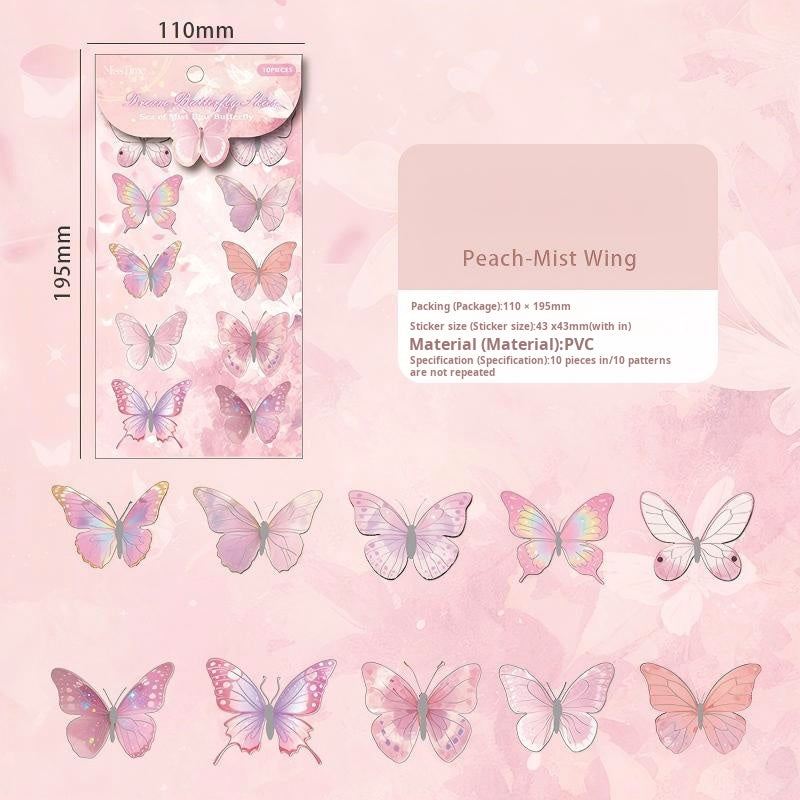 1213 3D Butterfly sticker -10Pcs each pack