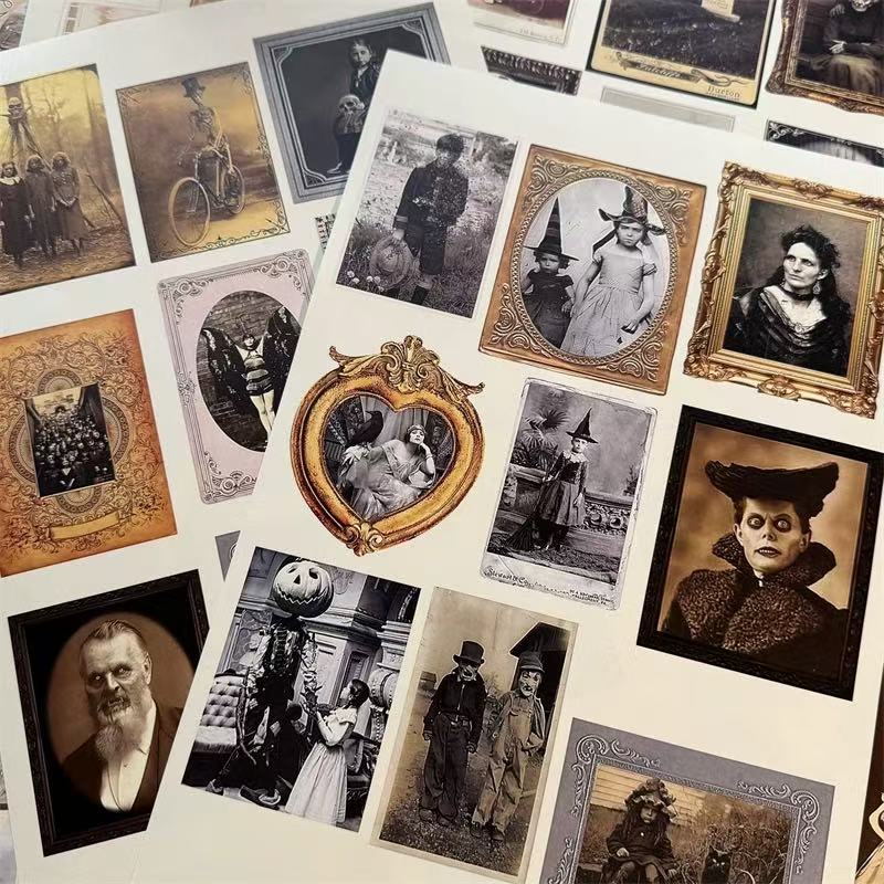 1124 A4 size Vintage Dark Gothic Style Paper 7 pcs