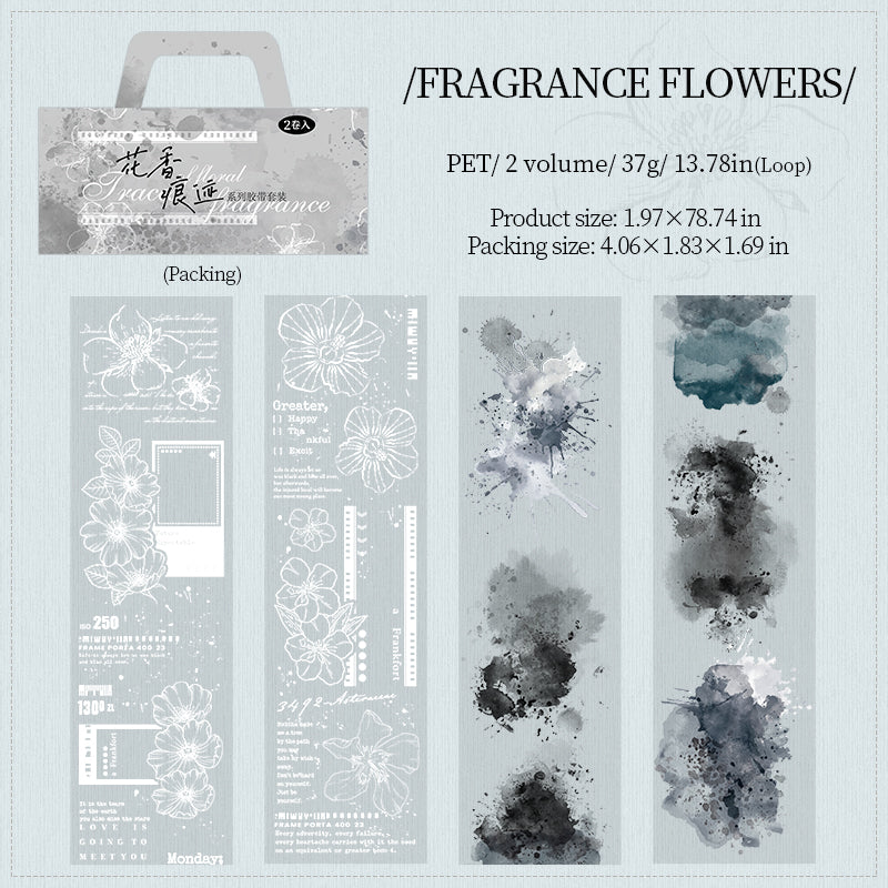 0908 Flower PET Tape Set 2 rolls 5cm*2m