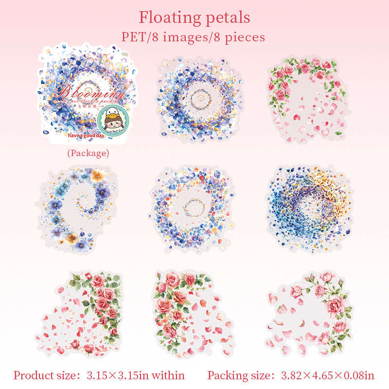 0826 Bloom PET Sticker -50Pcs each pack