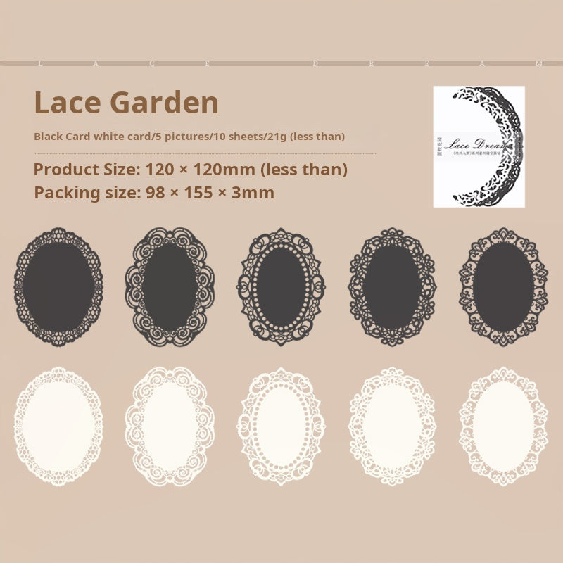 0527 Lace die-cut Paper -10Pcs each pack