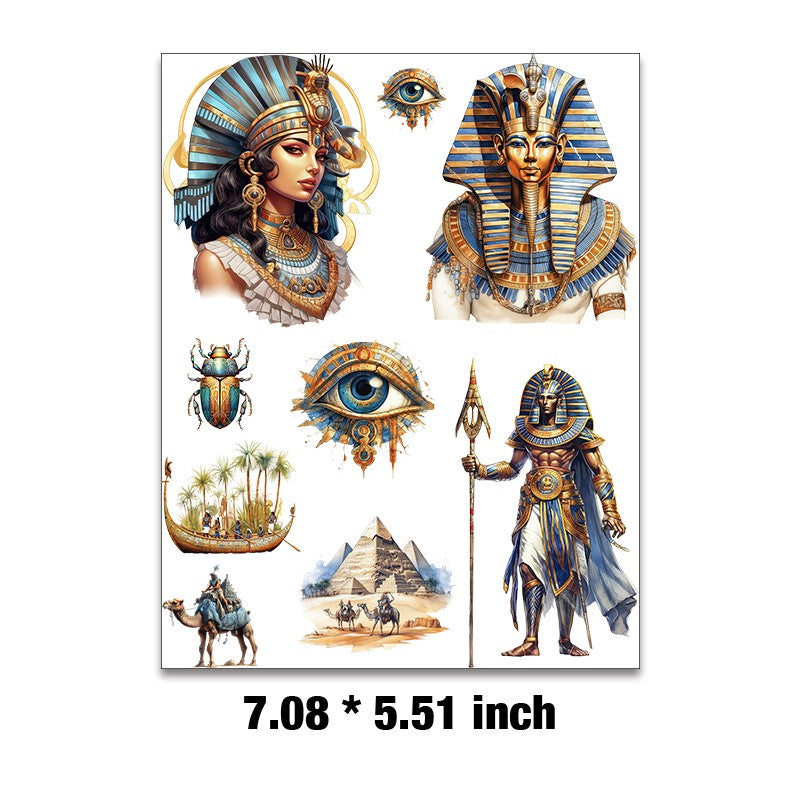 E-43- Ancient Egypt collection Embossed sticker 1 Pcs