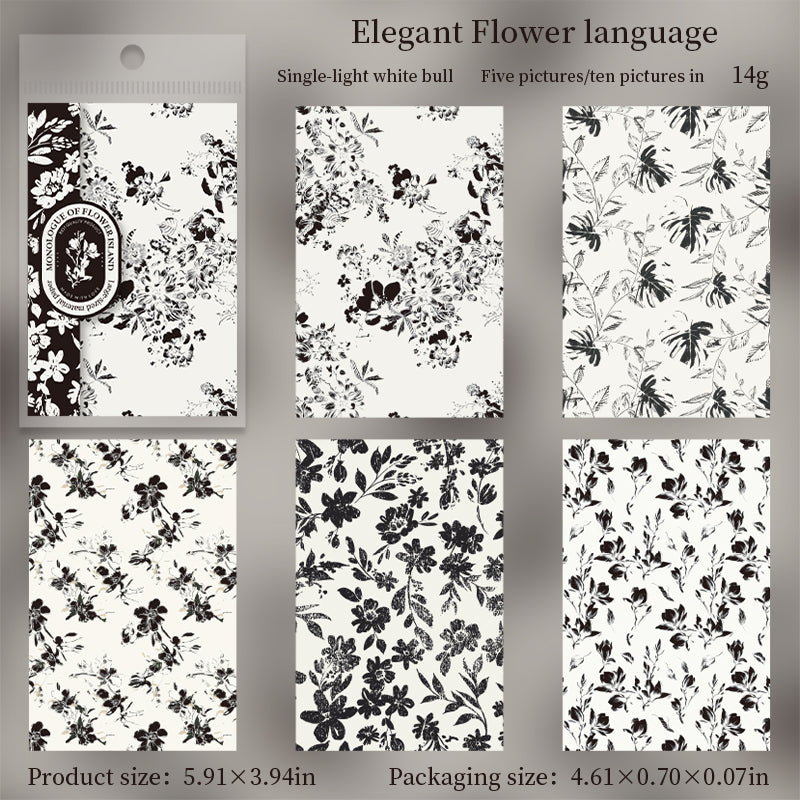 1222 Flowers background Solid paper -10Pcs each pack