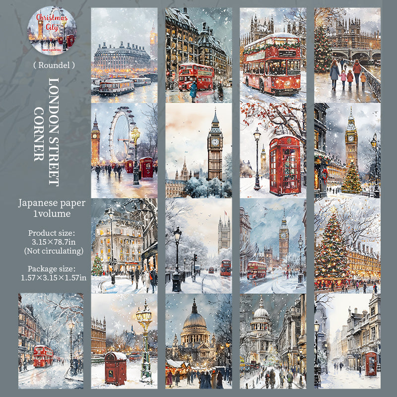 0904 The City of Christmas Washi tape -8cm*2m