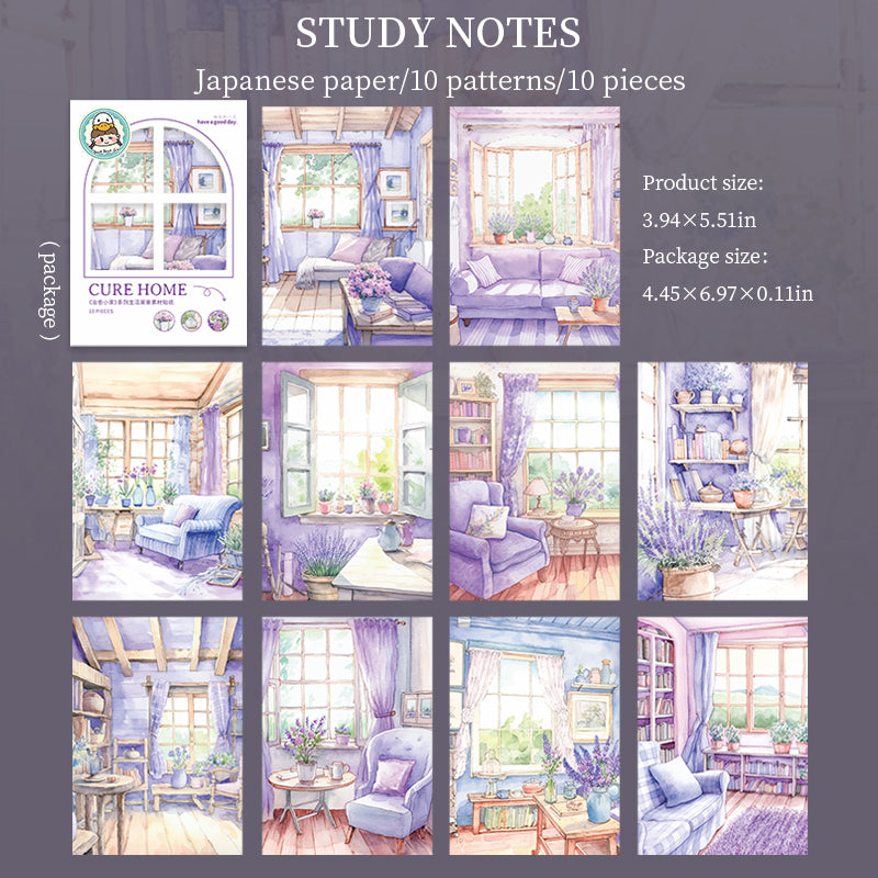 0610 Cozy little home Washi sticker -10Pcs each pack