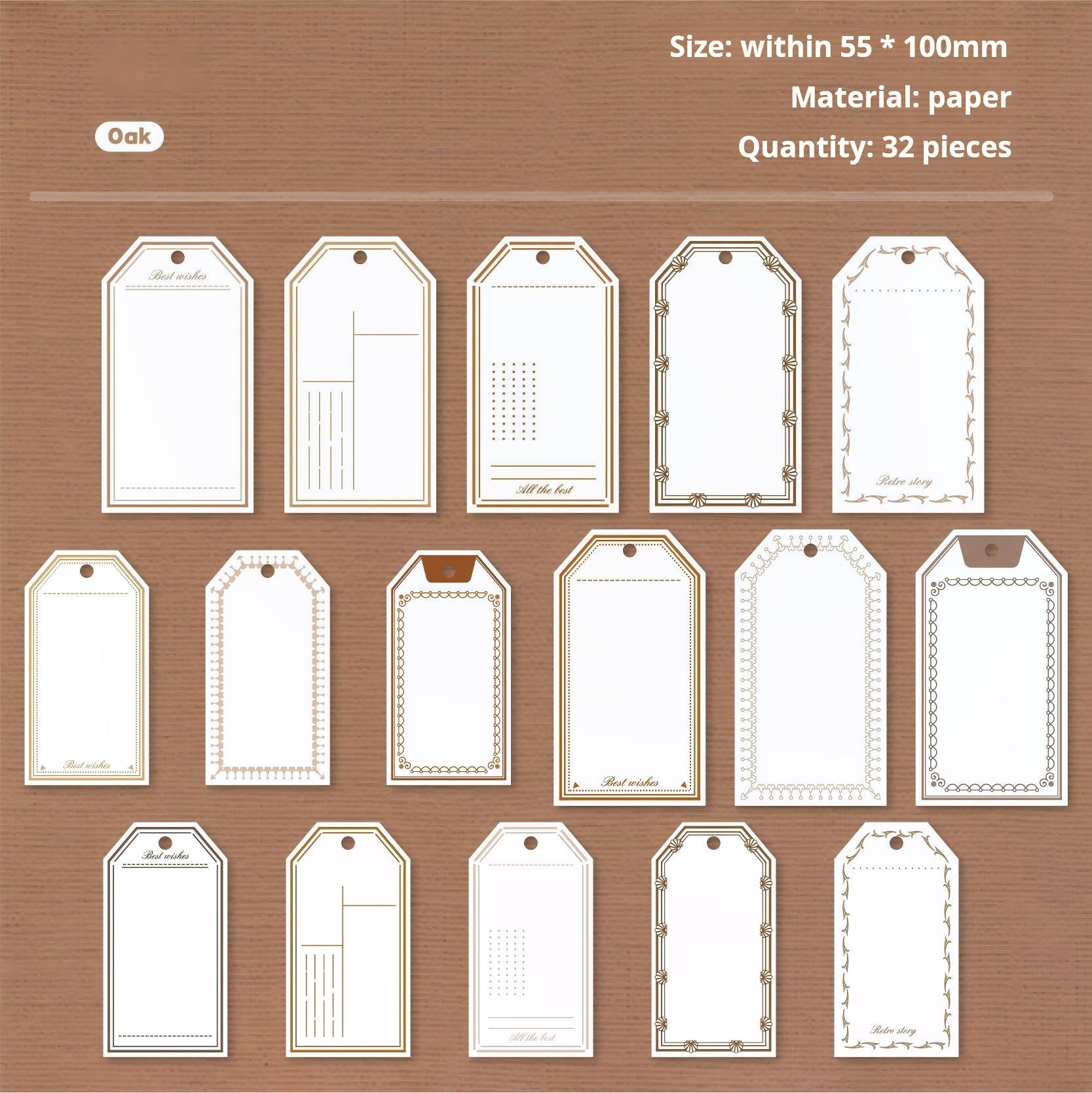 0926 Hangtag Notes paper -32Pcs each pack