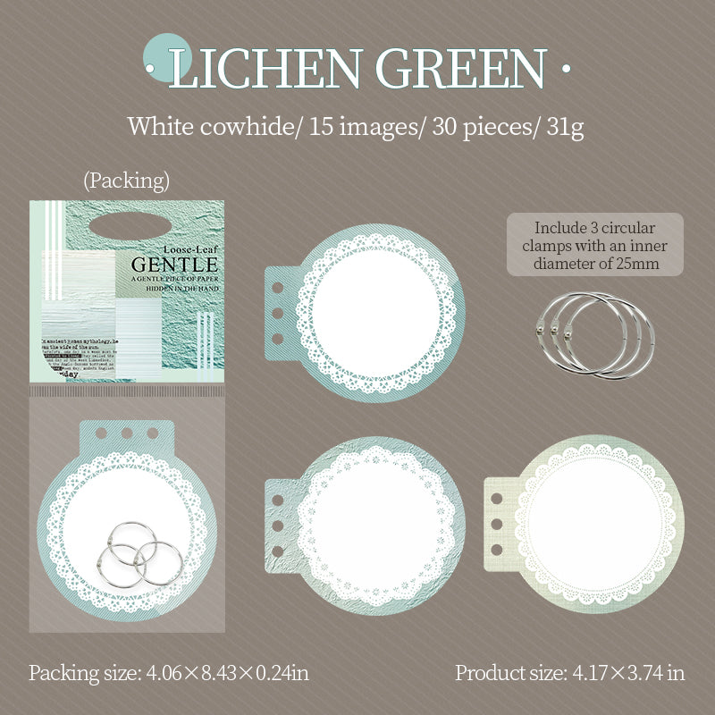 1101 Loose-leaf handmade notebook -15Pcs each pack