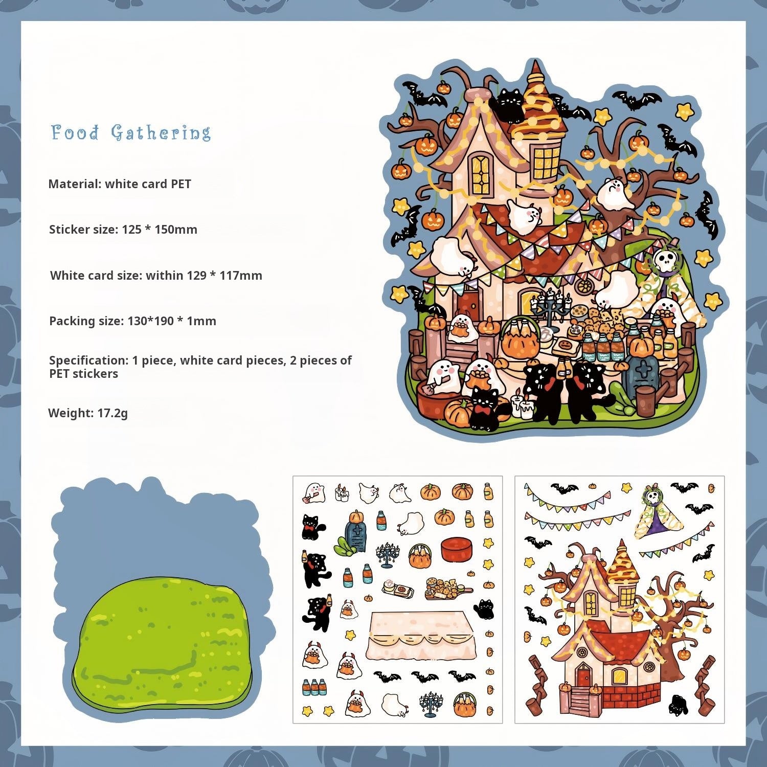 1216 Halloween scene stickers