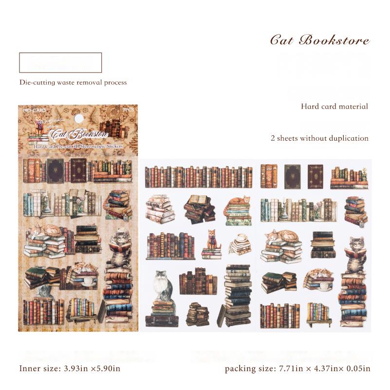 0905 Book showroom cardstock Sticker -2Pcs each pack
