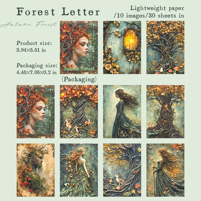 0916 Autumn Forest paper -30Pcs each pack