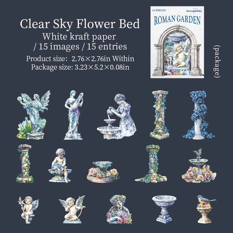 0902 Roman Gardens Solid Sticker -15Pcs each pack