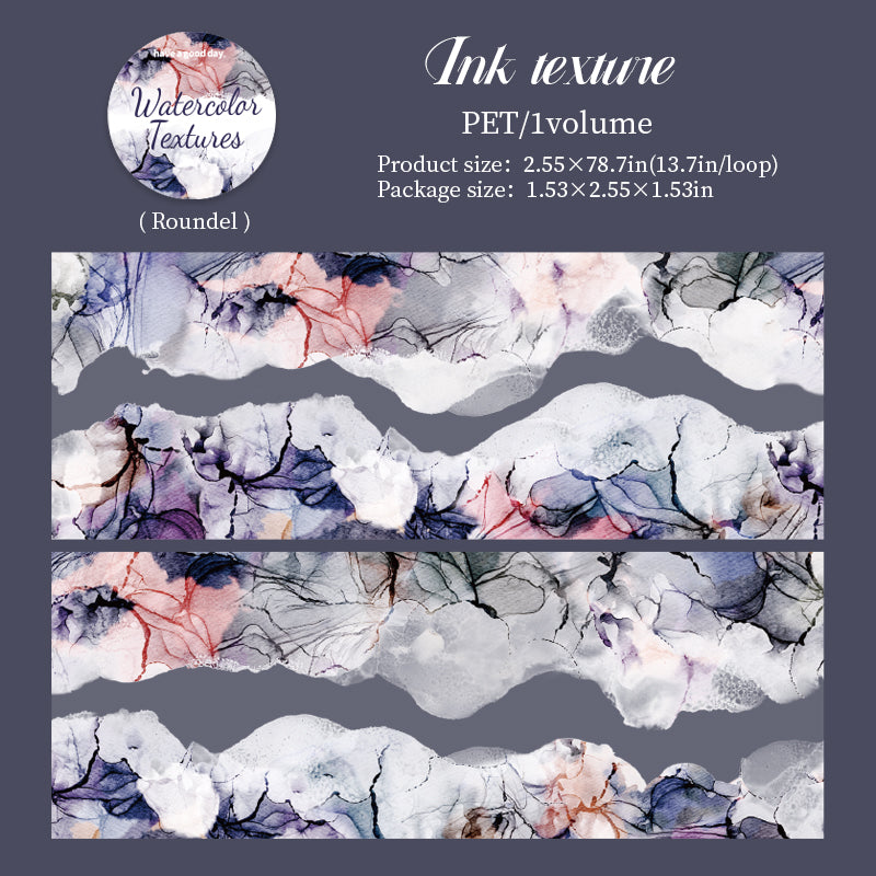 0708 Watercolor texture PET tape -6.5CM*2M