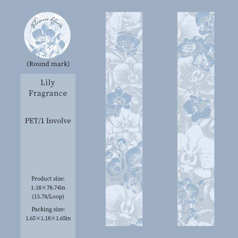 260203 Flowers bloom PET Tape -3cm*2m