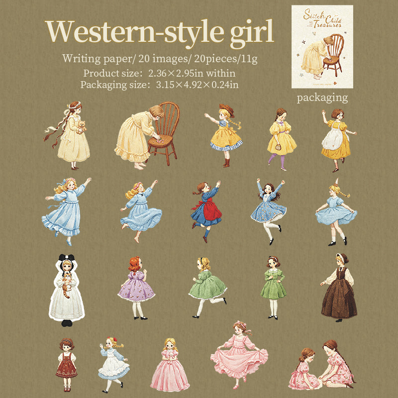 Stitch Child Treasures Paper Stickers -20Pcs each pack