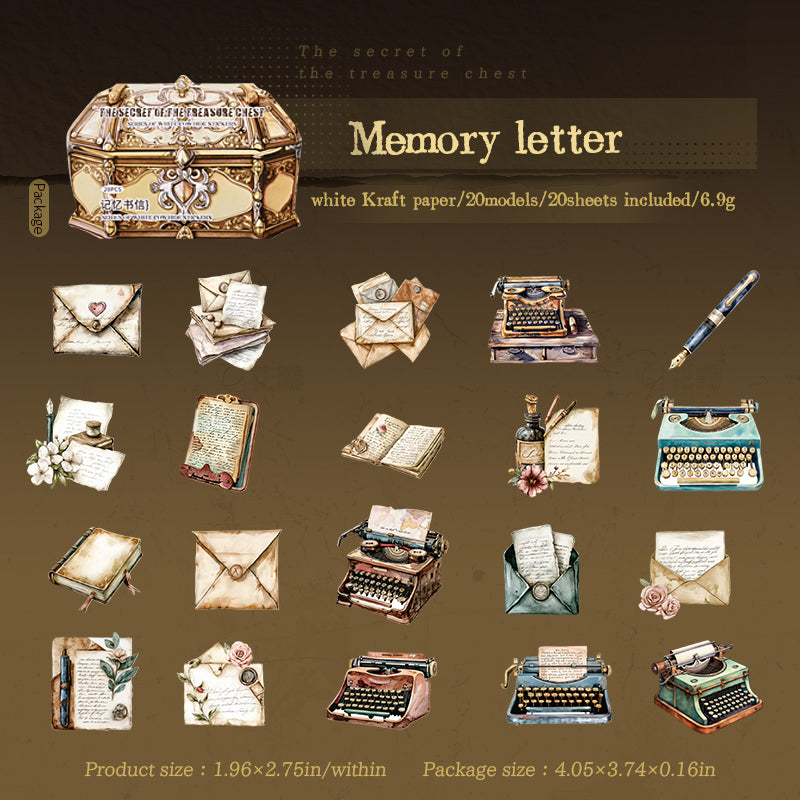 0602 Treasure chest solid sticker -20Pcs each pack