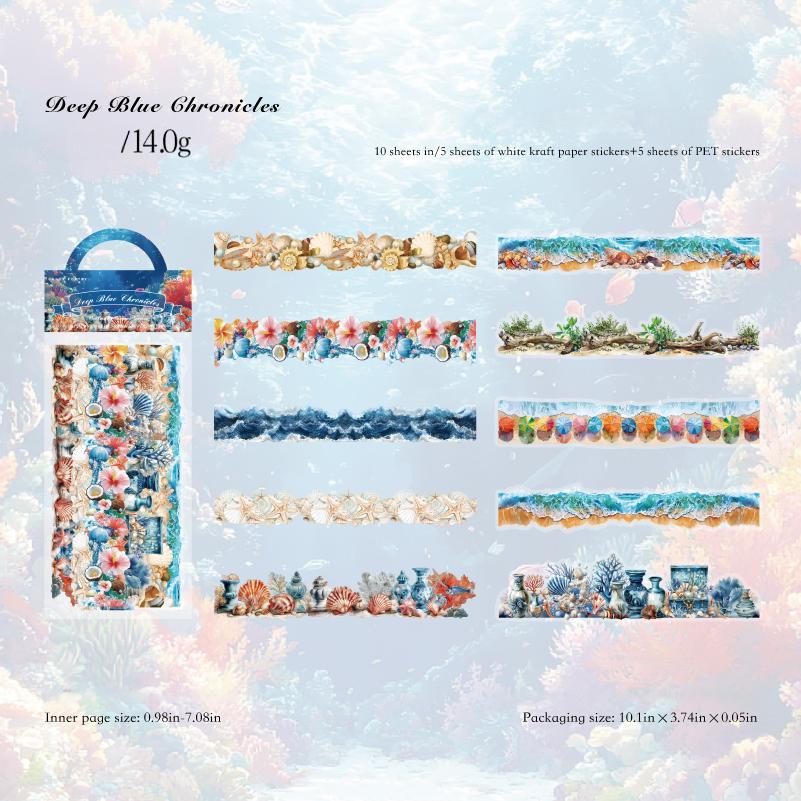0815 Natural museum Solid & PET Sticker -10Pcs each pack