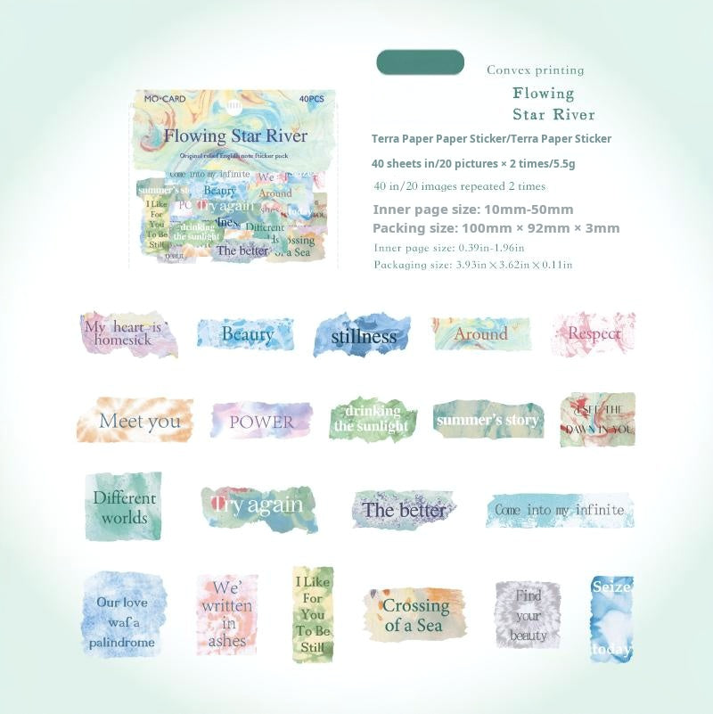 1031 Small note sticker -40Pcs each pack