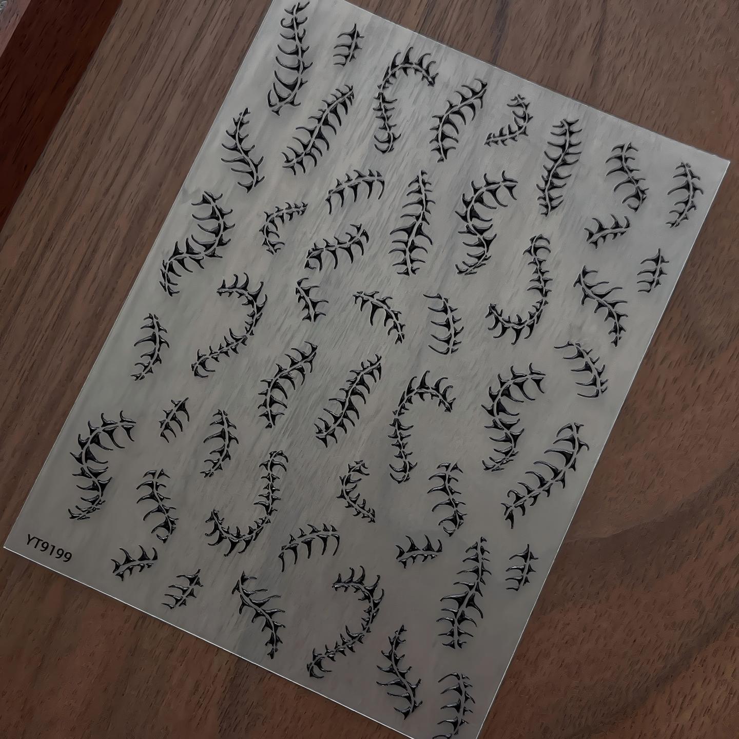 M336- Vines Embossed Mini sticker 1 Pcs