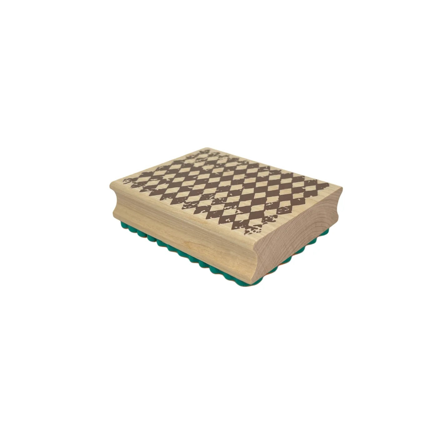 A-64- Diamond pattern wooden stamp