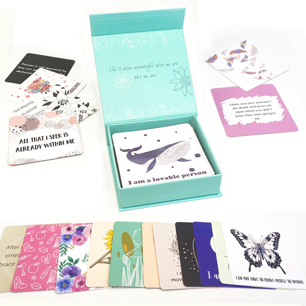 0802 50pcs Motivational greeting cards 10cm*10cm