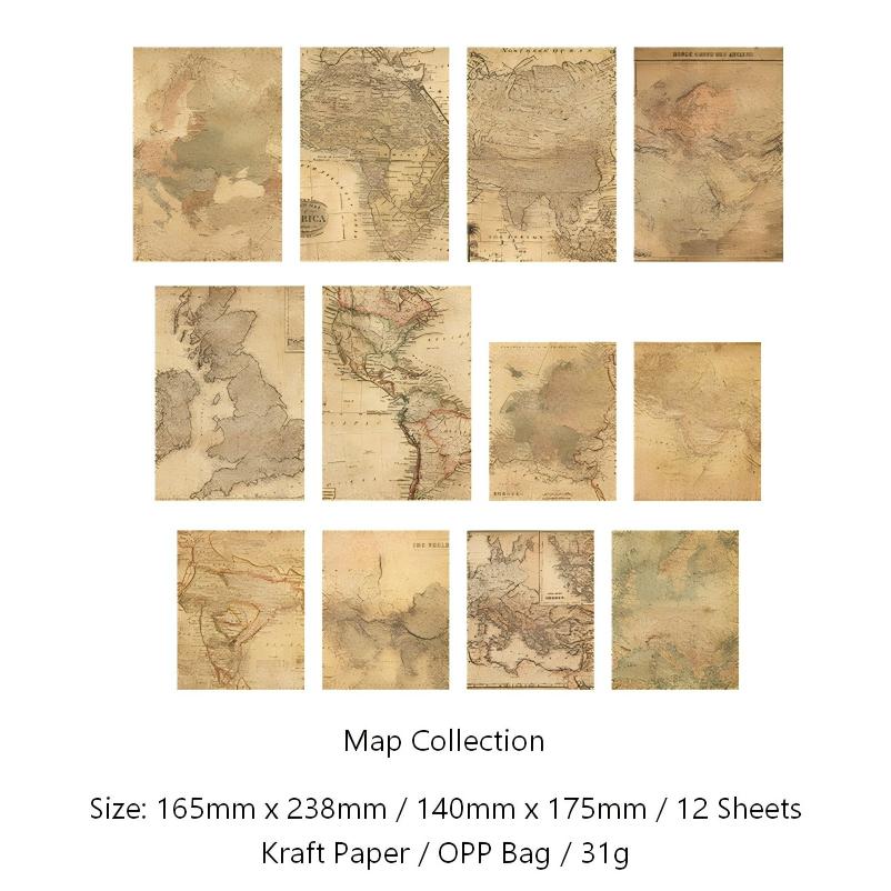 Old Dream Hours Paper -12Pcs each pack