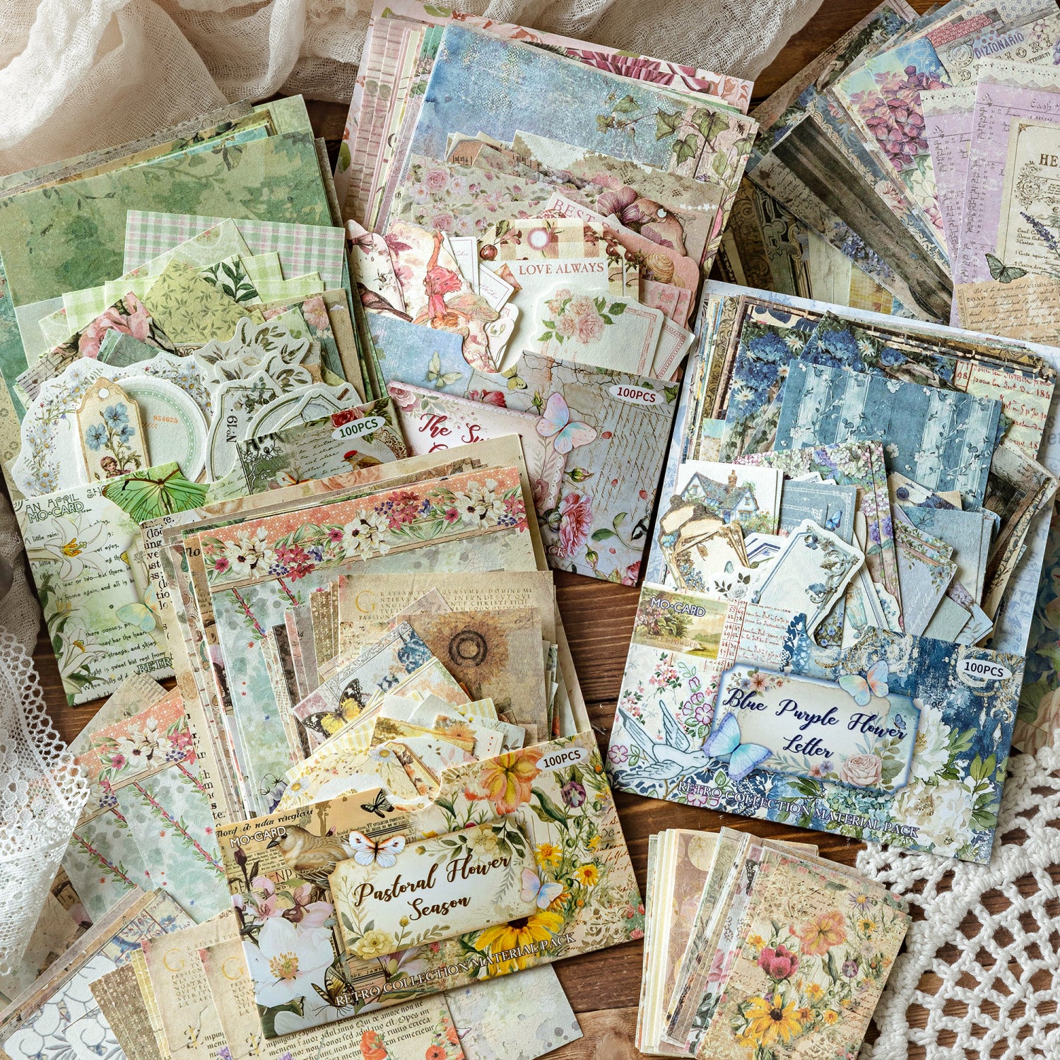 0803 Vintage plant Mixed pack -100Pcs each pack